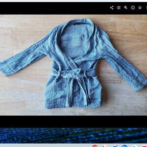 Minimono linen blend toddler kimono